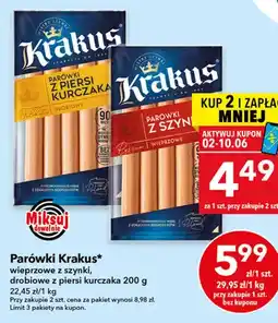 Lewiatan Parówki z szynki Krakus oferta