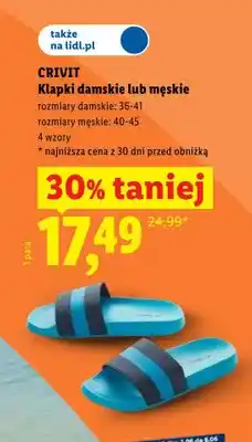 Lidl Klapki damskie CRIVIT oferta