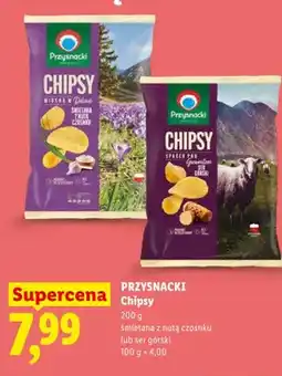 Lidl Chipsy Przysnacki śmietana z nutą czosnku oferta