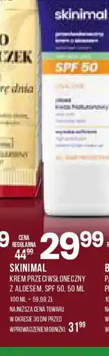 Drogerie Natura Skinimal Krem przeciwsłoneczny z aloesem oferta