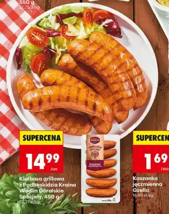 Biedronka Kiełbasa grillowa z Podbeskidzia Kraina Wędlin Góralskie Specjały oferta