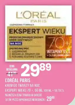 Drogerie Natura LOréal Paris Ekspert Wieku 70+ krem do twarzy na noc oferta