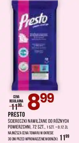 Drogerie Natura Presto Ściereczki nawilżane do różnych powierzchni oferta