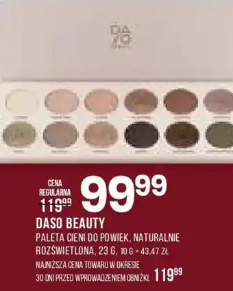 Drogerie Natura Daso Beauty Paleta cieni do powiek, naturalnie rozświetlona oferta