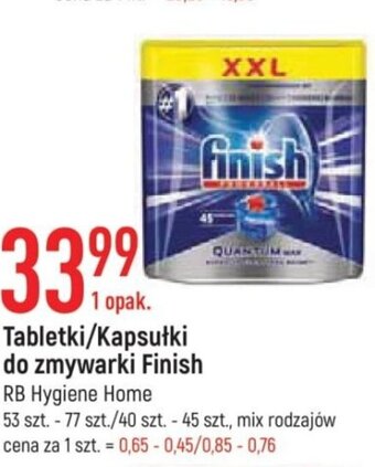 E.Leclerc Tabletki/kapsułki do zmywarek Finish różne rodzaje oferta