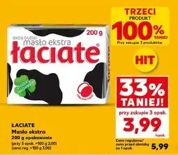 Kaufland ŁACIATE Masło ekstra 200 g opakowanie oferta