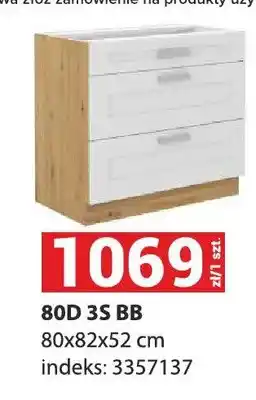 Szafka 80D 3S BB 80x82x52cm