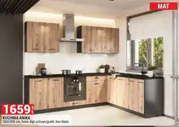 Merkury Market Kuchnia Anika mat 200/260cm kolor dąb artisan/grafit bez blatu oferta
