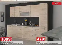 Merkury Market Kuchnia Karolina mat szer. 260cm kolor dąb bordeaux bez blatu oferta