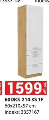 Merkury Market Szafka kuchenna Luna 60DKS-210 3S 1F 60x210x57cm oferta