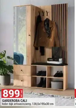 Merkury Market Garderoba Cali kolor dąb artisan/czarny 128,5x195x30cm oferta