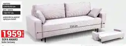 Merkury Market Sofa Amaro kolor beżowy 234/96/93cm pow. spania 150/197cm pojemnik na pościel sprężyna bonell oferta
