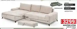 Merkury Market Narożnik Atena 290/85/175cm pow. spania 132/236cm sprężyna falista oferta