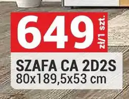 Merkury Market Szafa CA 2D2S 80x189,5x53cm oferta