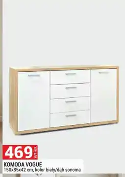 Merkury Market Komoda Vogue 150x85x42cm kolor biały/dąb sonoma oferta