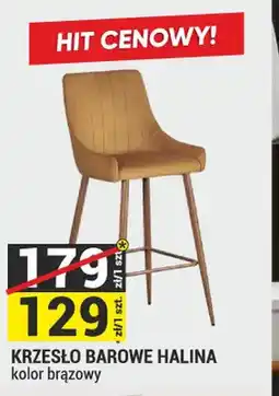 Merkury Market Krzesło barowe Halina kolor brązowy oferta