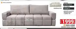 Merkury Market Sofa Lusso 247/90/100cm pow. spania 150/200cm pojemnik na pościel sprężyna falista + pianka T30 oferta