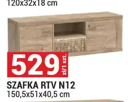 Merkury Market Szafka RTV System Natural N12 kratka Ribbeck 150,5x51x40,5cm oferta
