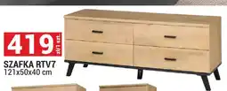 Merkury Market Szafka RTV7 System John dąb lefkas/czarny 121x50x40cm oferta