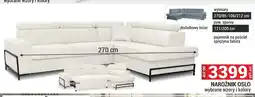 Merkury Market Narożnik Oslo 270/86-106/212cm pow. spania 121/200cm pojemnik na pościel sprężyna falista oferta