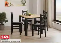 Merkury Market Stół Oskar 77x80x80cm kolor dąb artisan/czarny oferta
