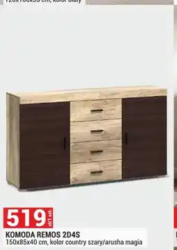 Merkury Market Komoda Remos 2D4S 150x85x40cm kolor country szary/arusha magia oferta
