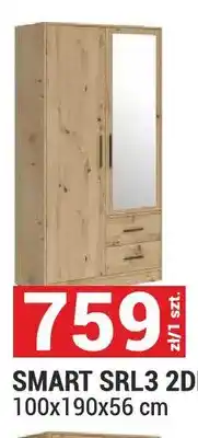 Merkury Market Szafa SMART SRL3 2DL 100x190x56cm oferta