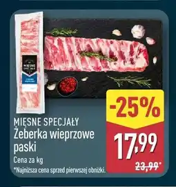 ALDI Żeberka wieprzowe paski Mięsne Specjały oferta