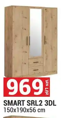 Merkury Market Szafa SMART SRL2 3DL 150x190x56cm oferta