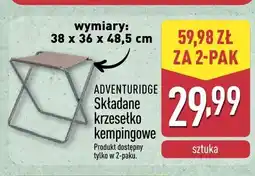 ALDI Składane krzesełko kempingowe ADVENTURIDGE 2-pak oferta