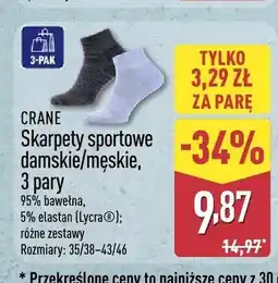 ALDI Skarpety sportowe damskie/męskie CRANE 3-pak oferta