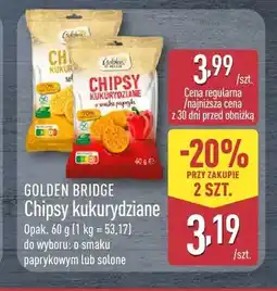 ALDI Chipsy kukurydziane GOLDEN BRIDGE solone oferta