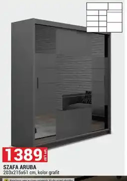 Merkury Market Szafa Aruba 203x215x61cm kolor grafit oferta