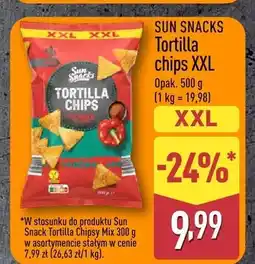 ALDI Tortilla chips XXL Sun Snacks oferta