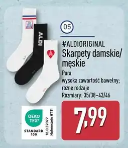ALDI Skarpety damskie/męskie #ALDIORIGINAL oferta