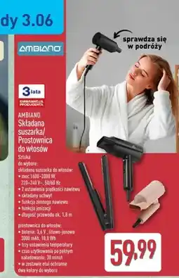 ALDI Składana suszarka do włosów AMBIANO 1600-2000W oferta