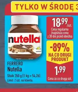 ALDI Nutella Ferrero oferta