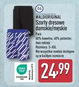 ALDI Szorty dresowe damskie/męskie #ALDIORIGINAL oferta