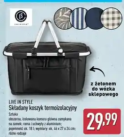 ALDI Składany koszyk termoizolacyjny LIVE IN STYLE oferta