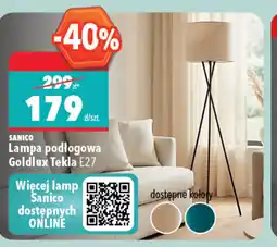 Biedronka Sanico Lampa podłogowa Goldlux Tekla E27 oferta