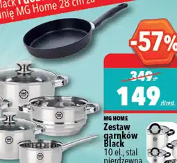 Biedronka Mg home Zestaw garnków Black oferta
