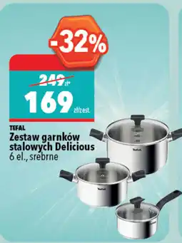 Biedronka Tefal Zestaw garnków stalowych Delicious oferta
