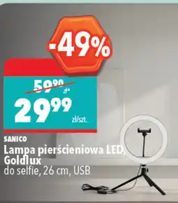 Biedronka Sanico Lampa pierścieniowa LED Goldlux oferta