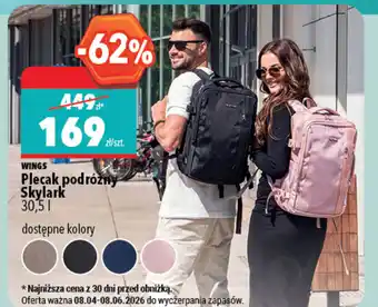 Biedronka Wings Plecak podróżny Skylark oferta
