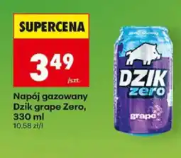 Biedronka Napój gazowany Dzik grape Zero oferta