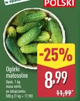 ALDI Ogórki małosolne oferta