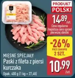 ALDI Mięsne Specjały Paski z fileta z piersi kurczaka oferta