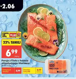 Biedronka Porcje z fileta z łososia atlantyckiego Marinero oferta