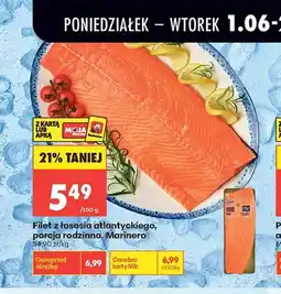 Biedronka Filet z łososia atlantyckiego porcja rodzinna Marinero oferta