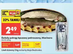 Biedronka Świeży pstrąg tęczowy patroszony Marinero oferta